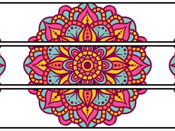 Mandala Bulletin Board Decor Kit, Mandala Letters