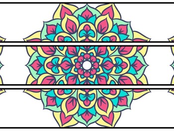 Mandala Bulletin Board Decor Kit, Mandala Letters