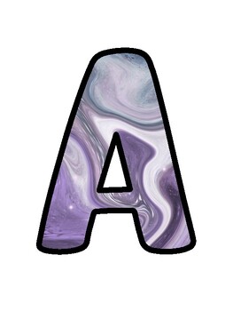 Marble Bulletin Board Décor Kit, Marble Letters