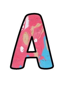 Marble Bulletin Board Décor Kit, Marble Letters