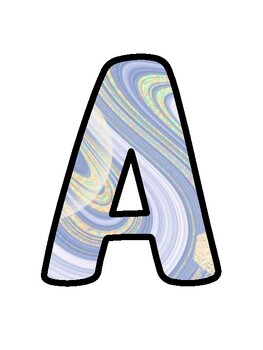 Marble Bulletin Board Décor Kit, Marble Letters