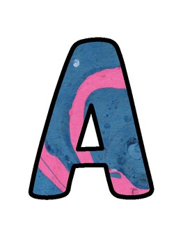 Marble Bulletin Board Décor Kit, Marble Letters