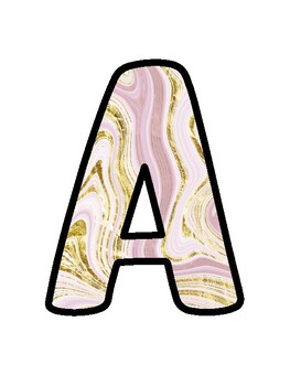 Marble Bulletin Board Décor Kit, Marble Letters