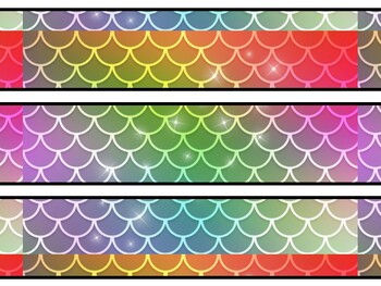 Mermaid Bulletin Board Decor Kit, Mermaid Letters