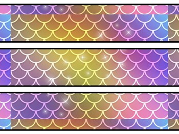Mermaid Bulletin Board Decor Kit, Mermaid Letters