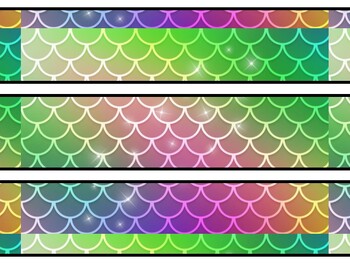 Mermaid Bulletin Board Decor Kit, Mermaid Letters