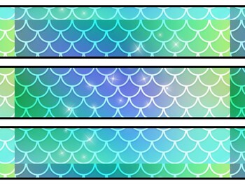Mermaid Bulletin Board Decor Kit, Mermaid Letters