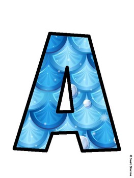 Mermaid Bulletin Board Décor Kit, Mermaid Bulletin Board Letters