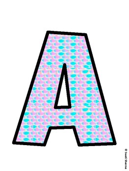 Mermaid Bulletin Board Décor Kit, Mermaid Bulletin Board Letters