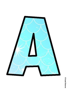 Mermaid Bulletin Board Décor Kit, Mermaid Bulletin Board Letters