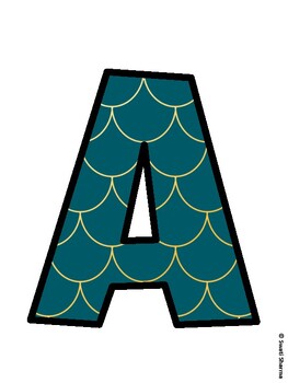 Mermaid Bulletin Board Décor Kit, Mermaid Bulletin Board Letters