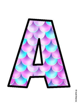 Mermaid Bulletin Board Décor Kit, Mermaid Bulletin Board Letters