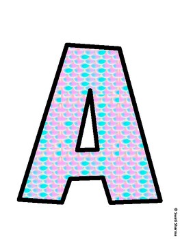 Mermaid Bulletin Board Décor Kit, Mermaid Bulletin Board Letters