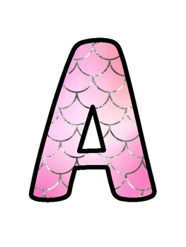 Mermaid Bulletin Board Décor Kit, Mermaid Letters