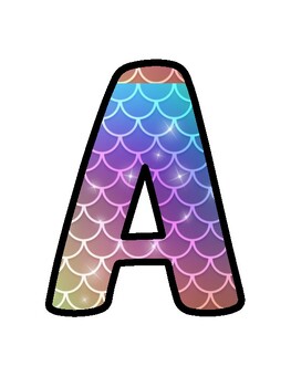 Mermaid Bulletin Board Décor Kit, Mermaid Letters