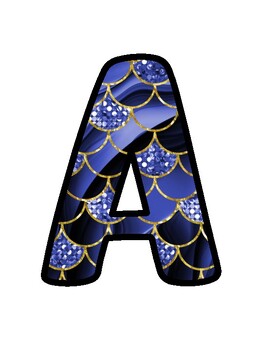 Mermaid Bulletin Board Décor Kit, Mermaid Letters