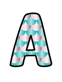 Mermaid Bulletin Board Décor Kit, Mermaid Letters