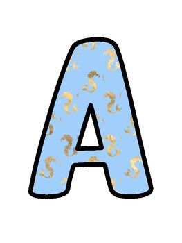 Mermaid Bulletin Board Décor Kit, Mermaid Letters