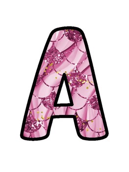 Mermaid Bulletin Board Décor Kit, Mermaid Letters