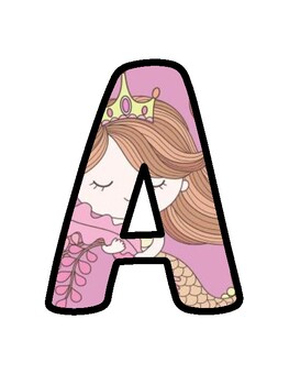 Mermaid Bulletin Board Décor Kit, Mermaid Letters