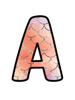 Mermaid Bulletin Board Décor Kit, Mermaid Letters
