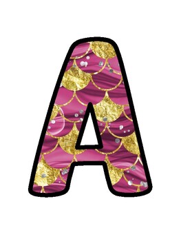 Mermaid Bulletin Board Décor Kit, Mermaid Letters