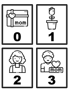 Mothers Day 0-500 Number Flash Cards, Mothers Day Number Cards,