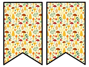 Mushroom Bulletin Board Decor Kit, Mushroom Letters