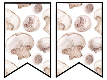 Mushroom Bulletin Board Decor Kit, Mushroom Letters