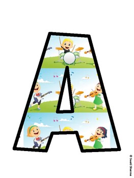 Music Bulletin Board Décor Kit, Music Bulletin Board Letters