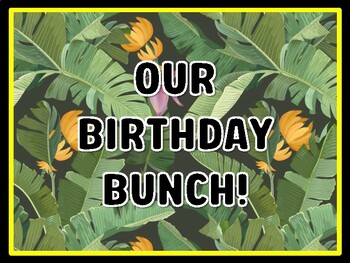 OUR BIRTHDAY BUNCH! Banana Door Décor, Banana Bulletin Board Décor