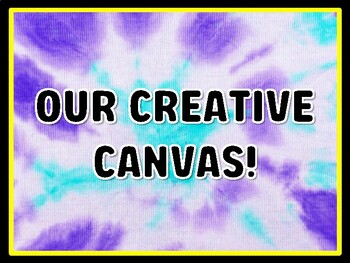 OUR CREATIVE CANVAS! Art Door Décor, Art Bulletin Board Décor