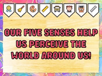 OUR FIVE SENSES HELP US PERCEIVE THE WORLD AROUND US! Grade 1 Science Bulleti