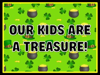 OUR KIDS ARE A TREASURE! St. Patrick's Day Door Décor, St. Patrick's Day Bullet