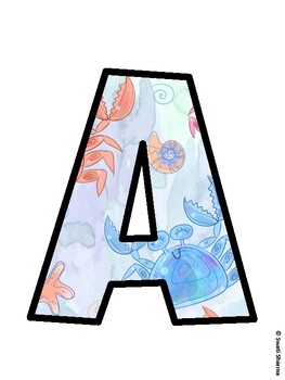 Ocean Bulletin Board Decor Kit, Ocean Bulletin Board Letters