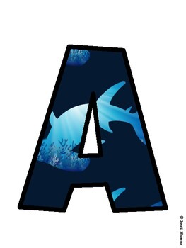 Ocean Bulletin Board Decor Kit, Ocean Bulletin Board Letters