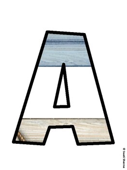 Ocean Bulletin Board Decor Kit, Ocean Bulletin Board Letters