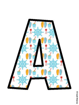 Ocean Bulletin Board Decor Kit, Ocean Bulletin Board Letters