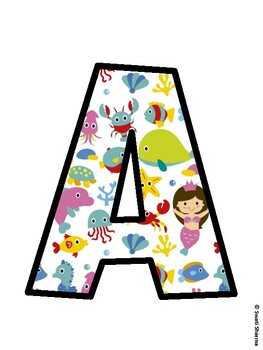 Ocean Bulletin Board Decor Kit, Ocean Bulletin Board Letters