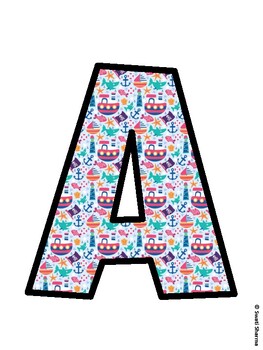 Ocean Bulletin Board Decor Kit, Ocean Bulletin Board Letters