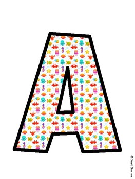 Ocean Bulletin Board Decor Kit, Ocean Bulletin Board Letters