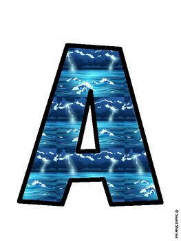 Ocean Bulletin Board Decor Kit, Ocean Bulletin Board Letters