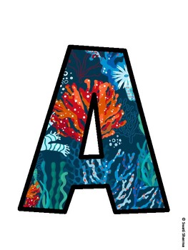 Ocean Bulletin Board Decor Kit, Ocean Bulletin Board Letters
