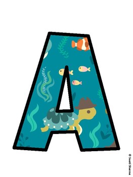 Ocean Bulletin Board Decor Kit, Ocean Bulletin Board Letters