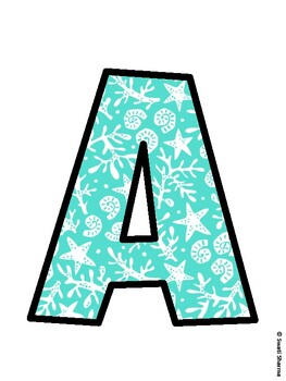 Ocean Bulletin Board Decor Kit, Ocean Bulletin Board Letters