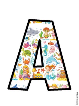 Ocean Bulletin Board Decor Kit, Ocean Bulletin Board Letters