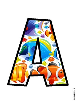 Ocean Bulletin Board Decor Kit, Ocean Bulletin Board Letters