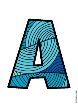 Ocean Bulletin Board Decor Kit, Ocean Bulletin Board Letters