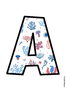 Ocean Bulletin Board Decor Kit, Ocean Bulletin Board Letters