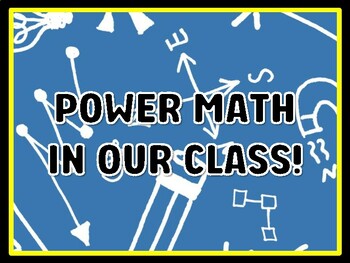 POWER MATH IN OUR CLASS! Math Door Décor, Math Bulletin Board Décor